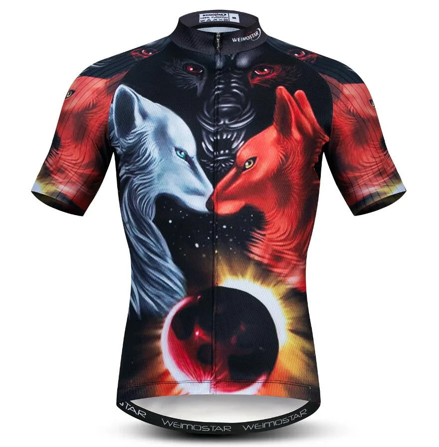 Pánsky cyklistický dres na leto - priedušný, rýchloschnúci cyklistický top s vreckami na cestnú aj horskú cyklistiku