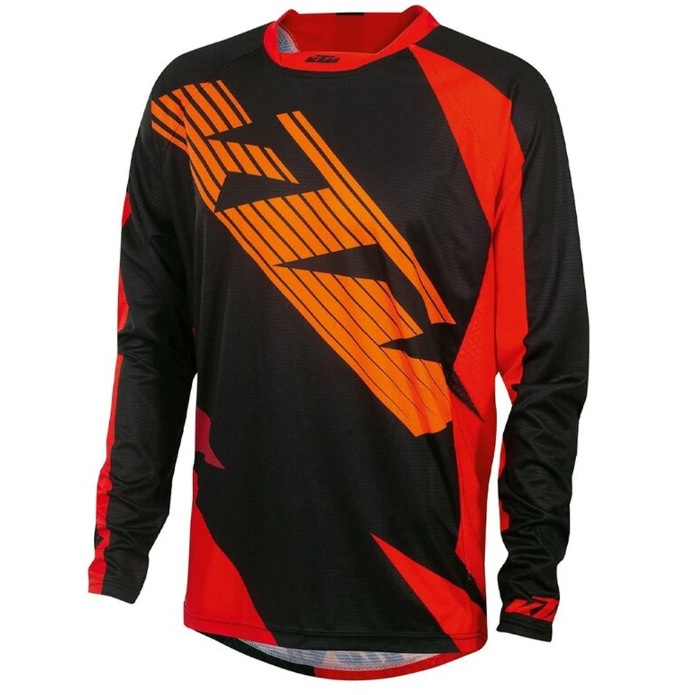 KTM - Cyklistický dres s dlhým rukávom Enduro MTB - priedušný, rýchloschnúci top na zjazd a motokros