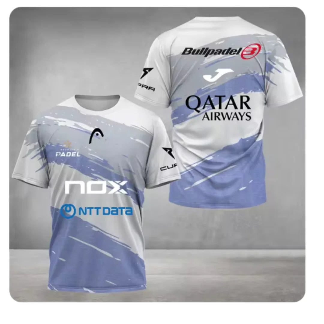 Unisex summer sports t-shirt - loose, quick-drying padel/tennis top for men