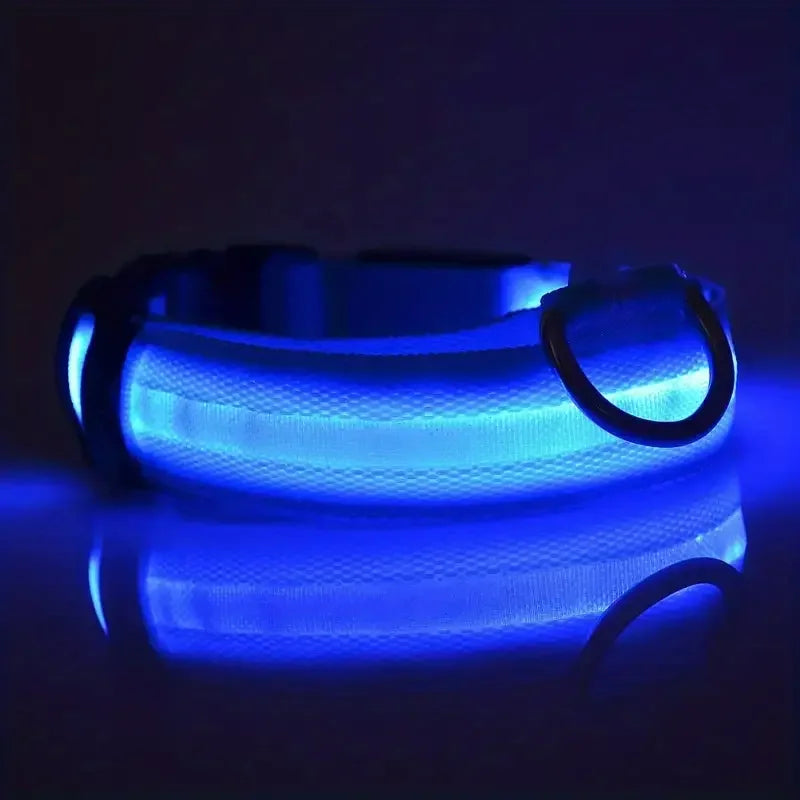 Nylon LED Világító Kutyanyakörv