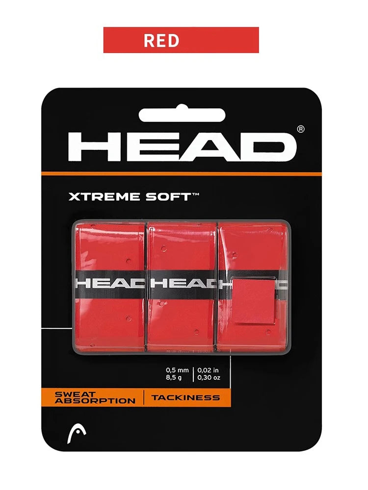 HEAD adhesive grip tape – non-slip PU overgrip for tennis rackets, fishing rods, training equipment (pack of 1/12/24/36 pieces)