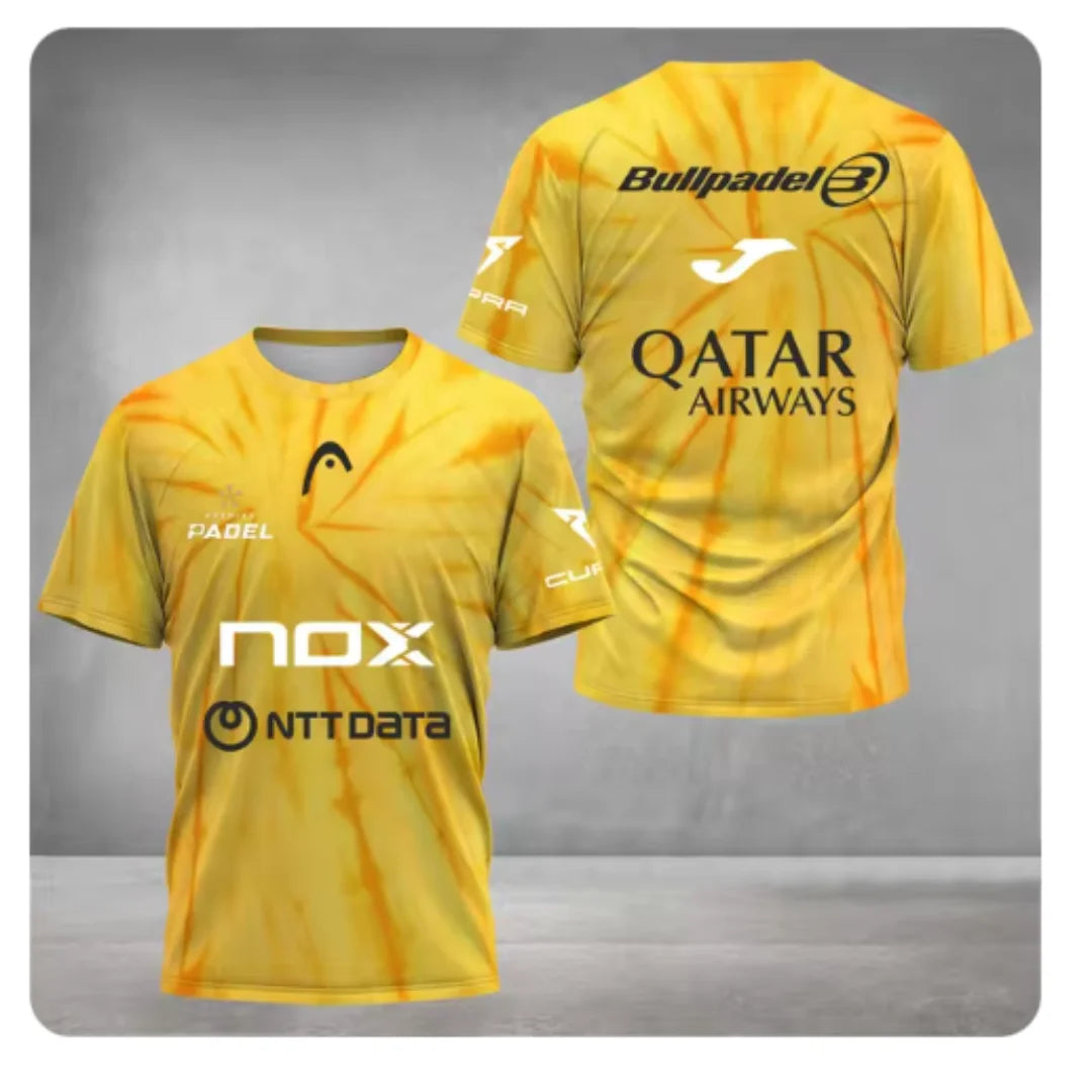 Unisex summer sports t-shirt - loose, quick-drying padel/tennis top for men