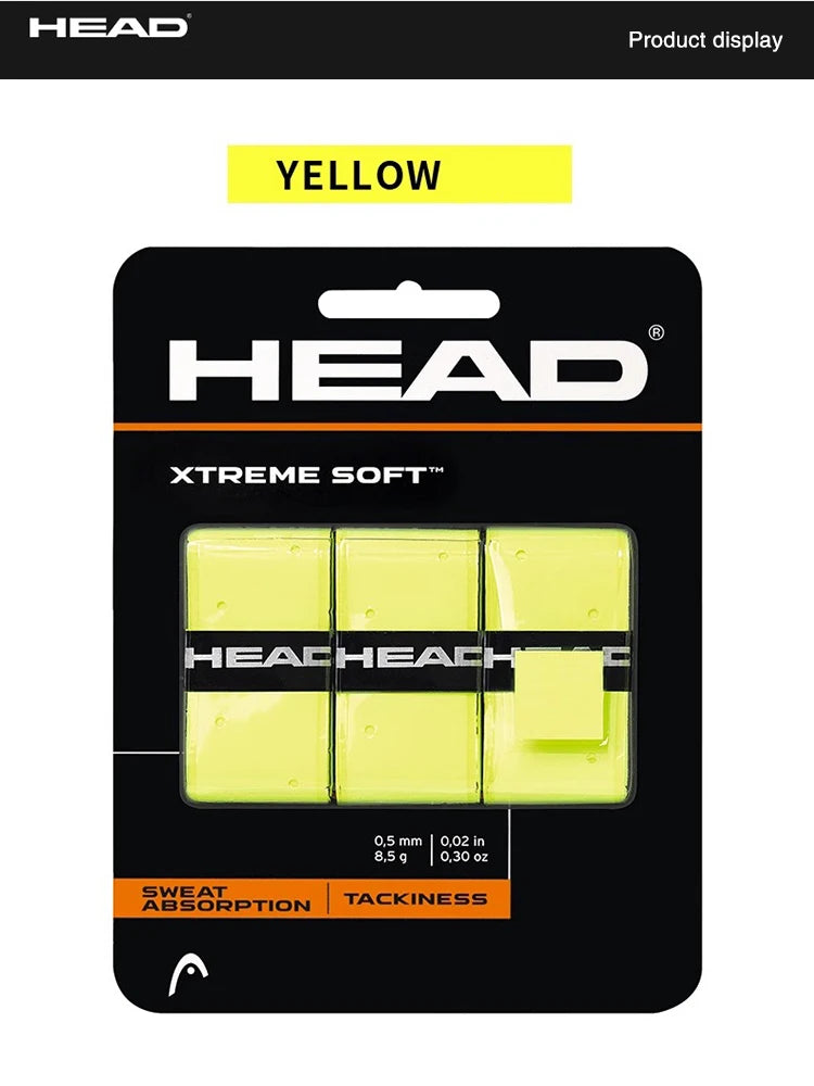 HEAD adhesive grip tape – non-slip PU overgrip for tennis rackets, fishing rods, training equipment (pack of 1/12/24/36 pieces)