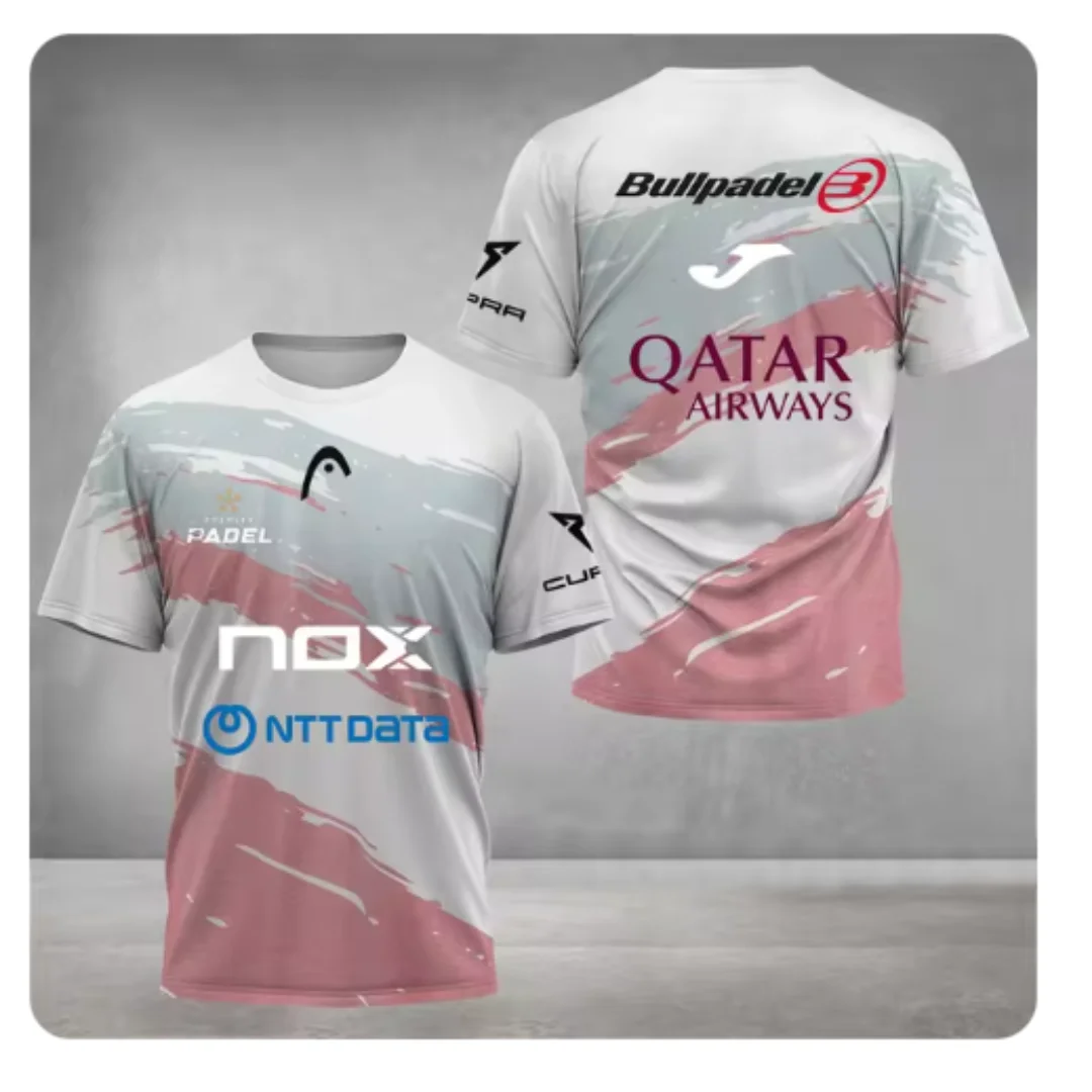 Unisex summer sports t-shirt - loose, quick-drying padel/tennis top for men