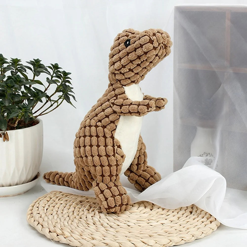 plush dinosaur toy for dogs - interactive chew toy for small dogs
