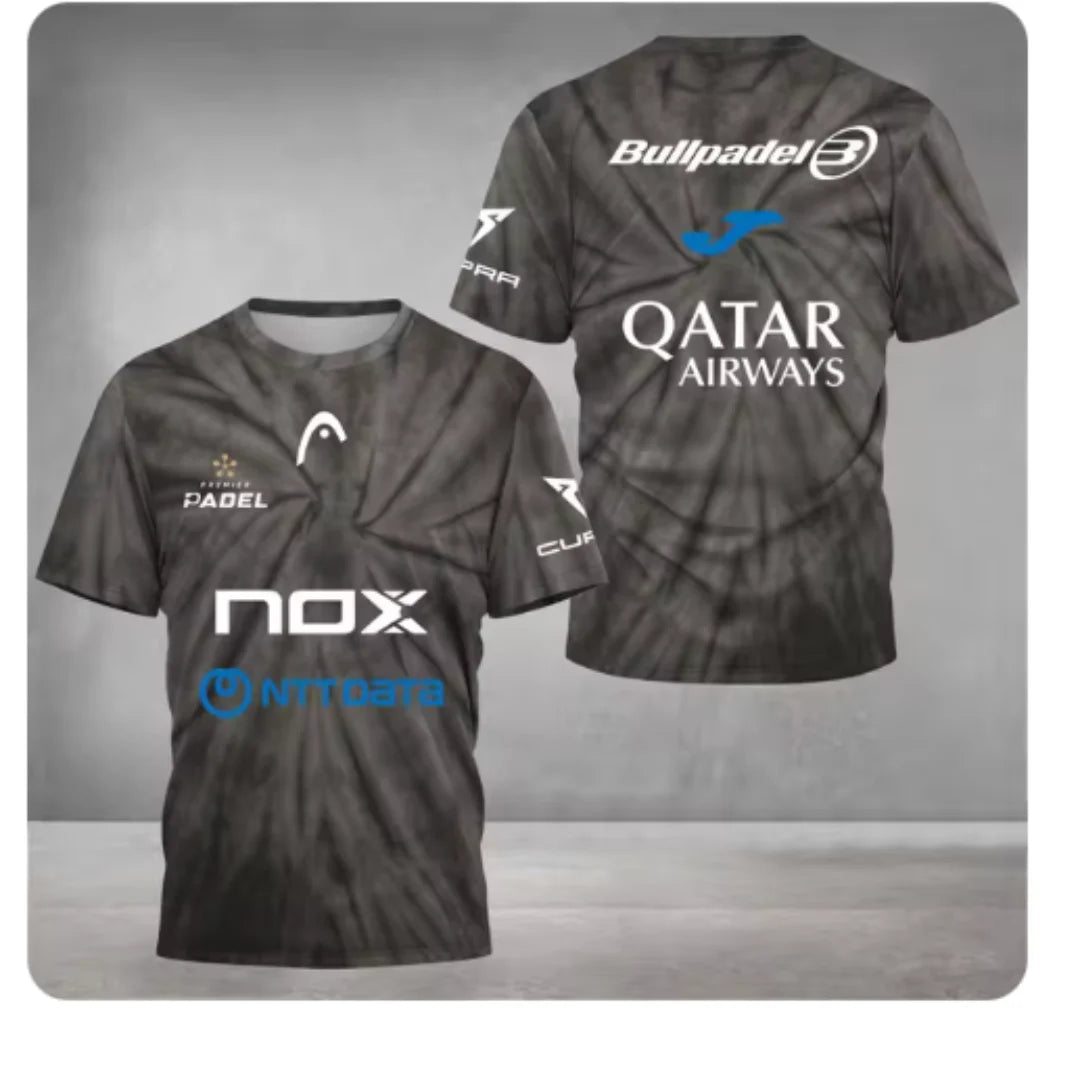 Unisex summer sports t-shirt - loose, quick-drying padel/tennis top for men