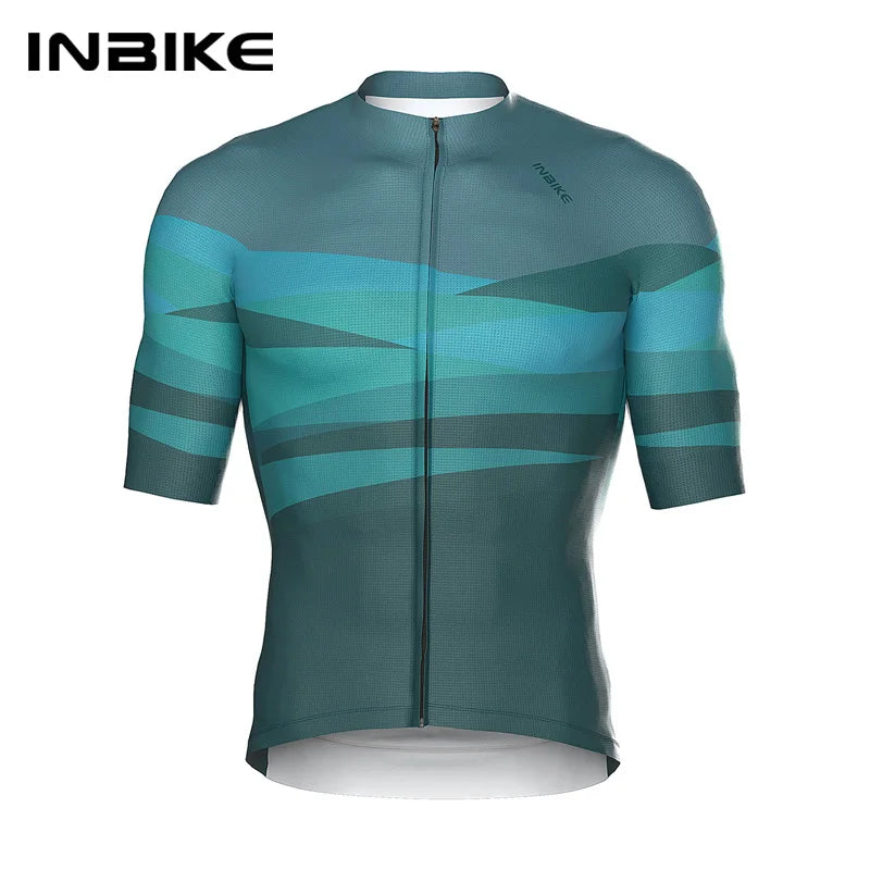 Pánsky cyklistický dres INBIKE - krátky rukáv, priedušný, rýchloschnúci top na cestnú a horskú cyklistiku (na jarno-letnú sezónu)