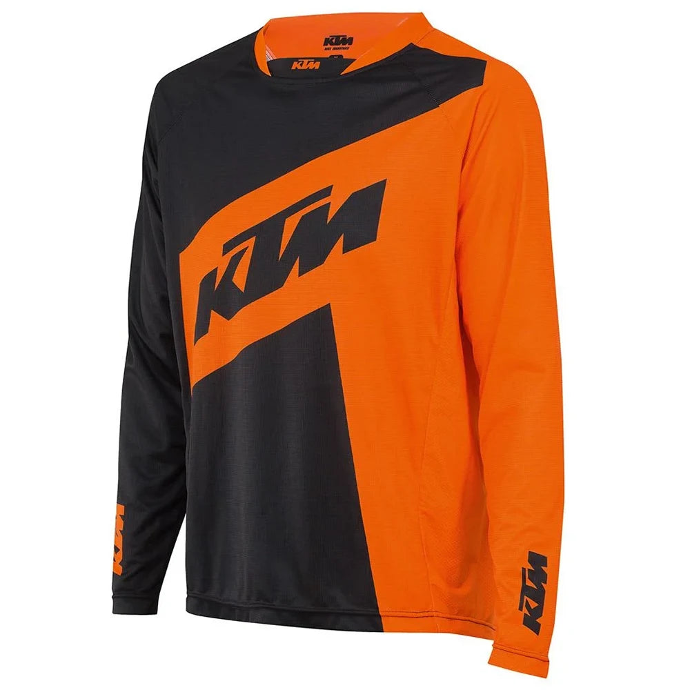 KTM - Cyklistický dres s dlhým rukávom Enduro MTB - priedušný, rýchloschnúci top na zjazd a motokros