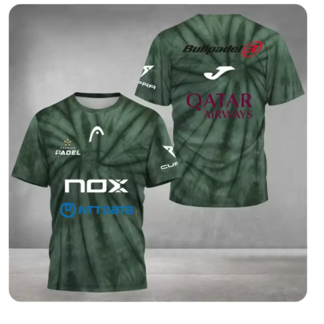 Unisex summer sports t-shirt - loose, quick-drying padel/tennis top for men