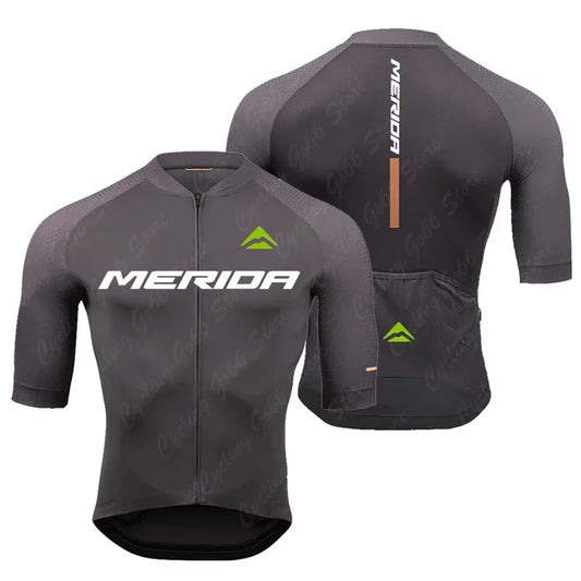 MERIDA férfi kerékpáros mez és nadrág szett – nyári, légáteresztő MTB/országúti bringás ruha 19D zselés betéttel