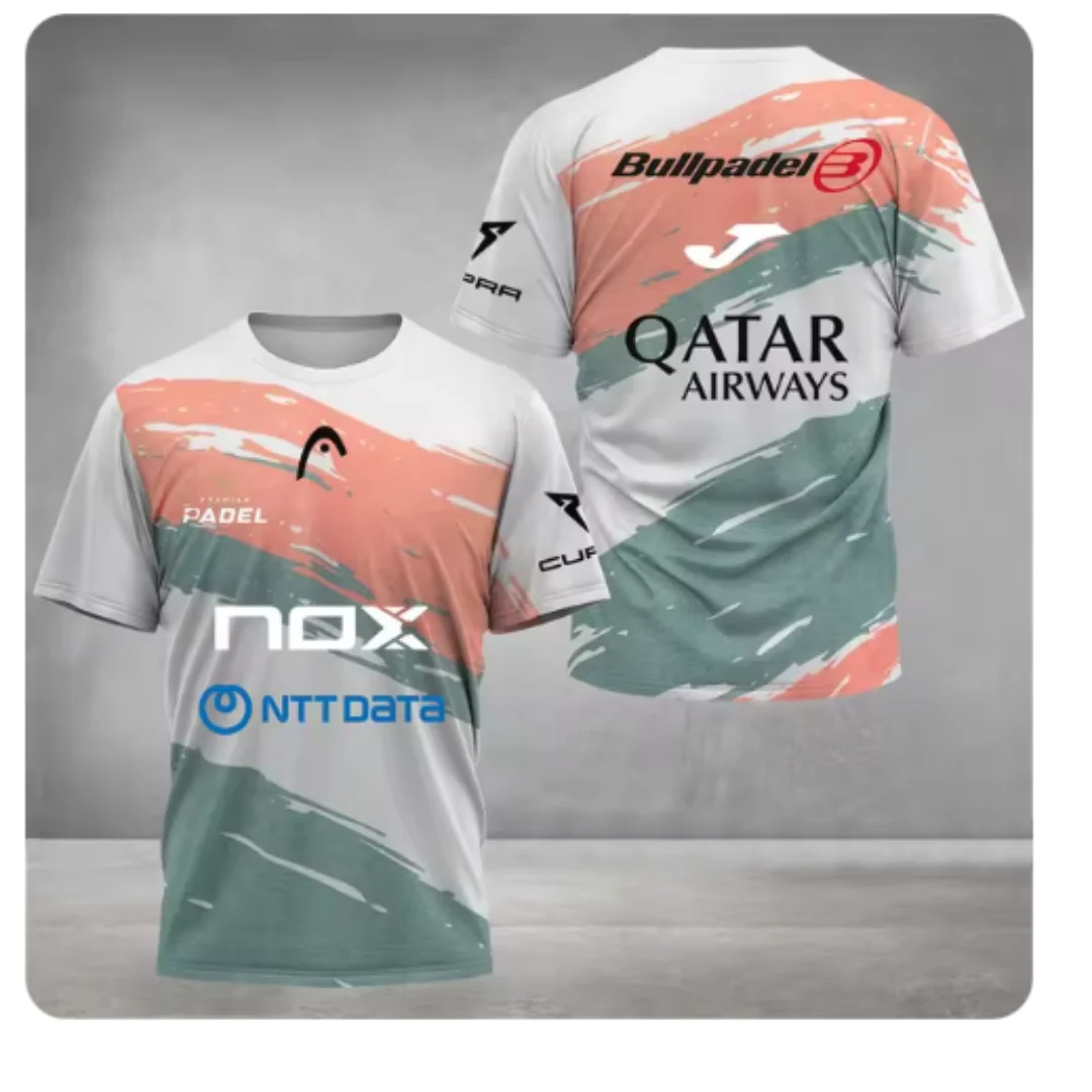 Unisex summer sports t-shirt - loose, quick-drying padel/tennis top for men