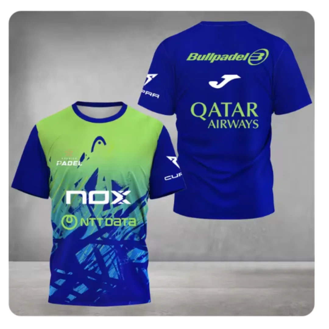 Unisex summer sports t-shirt - loose, quick-drying padel/tennis top for men