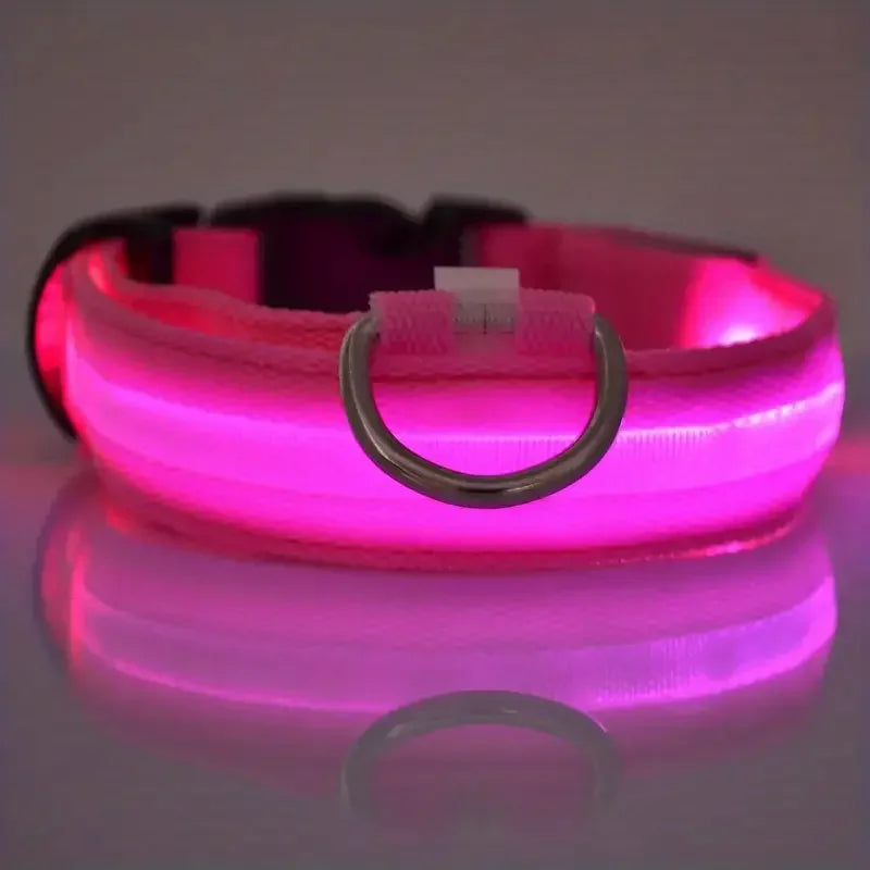 Nylon LED Világító Kutyanyakörv