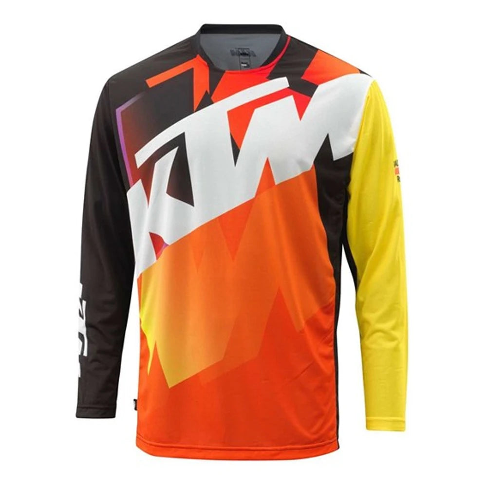 KTM - Cyklistický dres s dlhým rukávom Enduro MTB - priedušný, rýchloschnúci top na zjazd a motokros