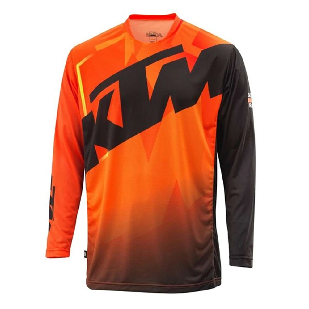 KTM - Cyklistický dres s dlhým rukávom Enduro MTB - priedušný, rýchloschnúci top na zjazd a motokros