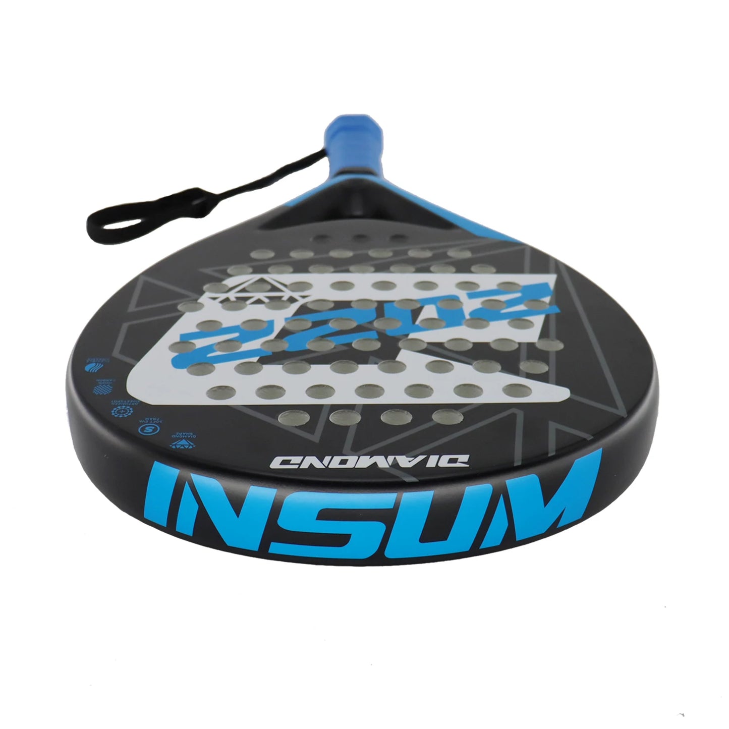 INSUM Padel Ütő – 2022-es Széria, Karbonszálas, Soft EVA, Gyémánt Alak, Haladó Játékosoknak