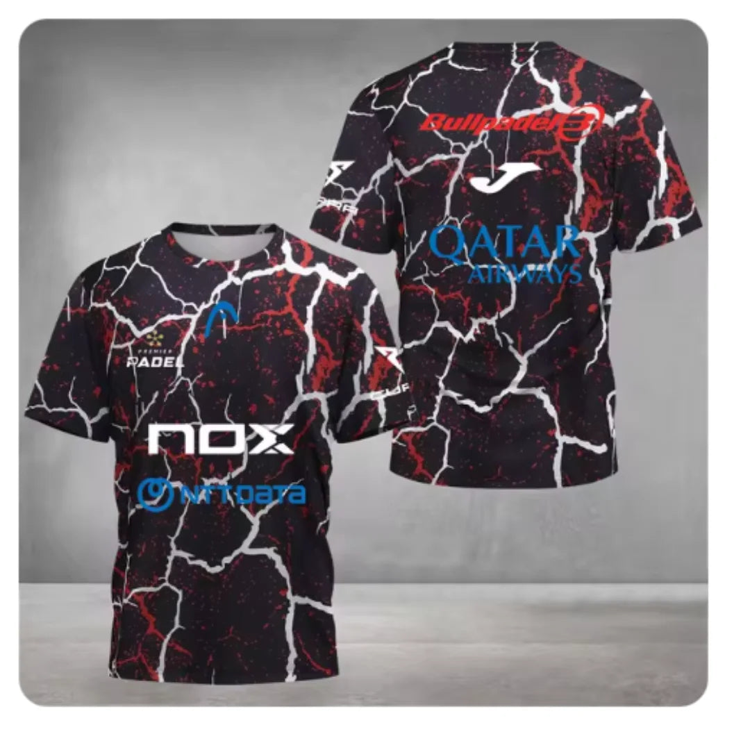 Unisex summer sports t-shirt - loose, quick-drying padel/tennis top for men