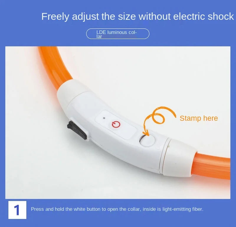 USB Tölthető Világító Kutyanyakörv