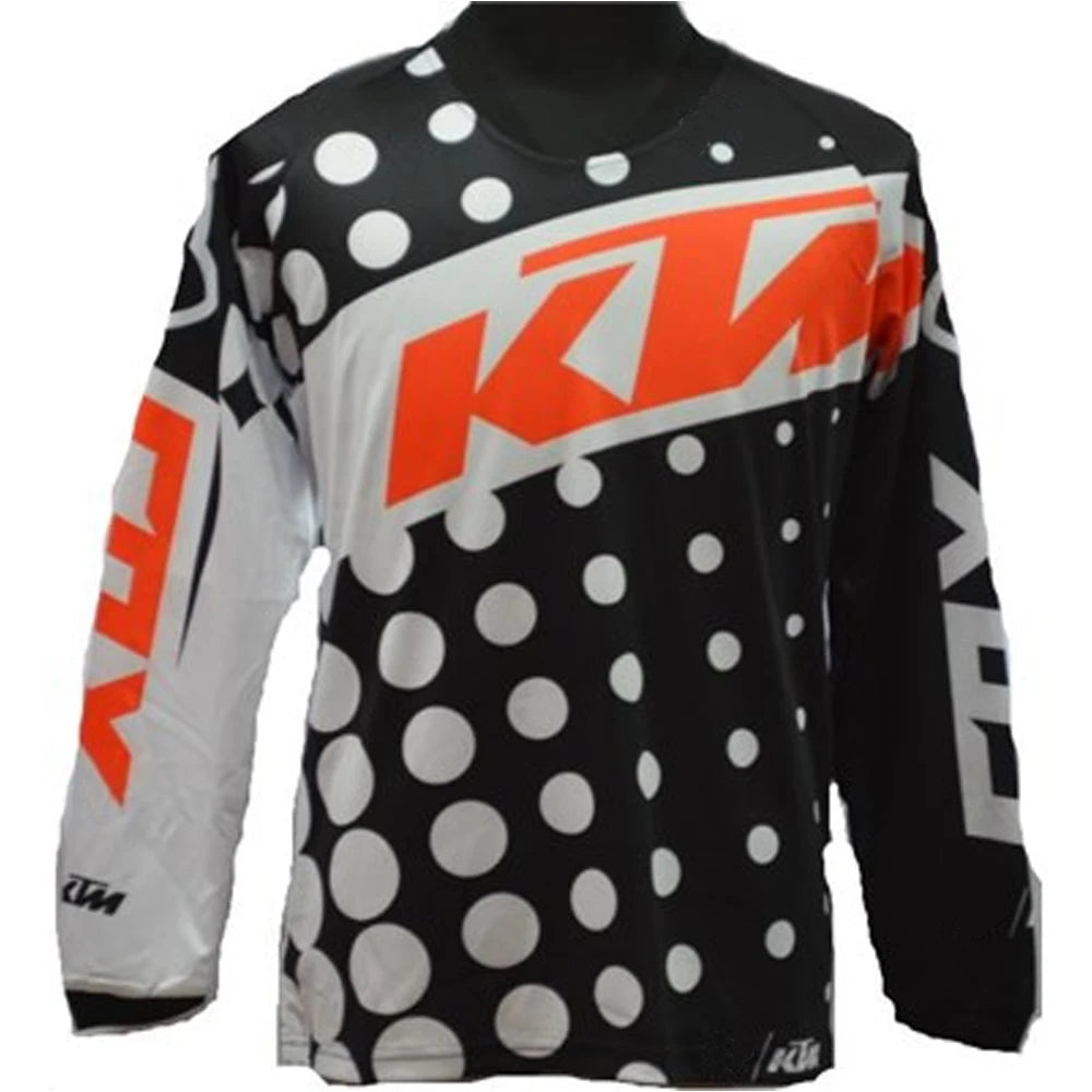 KTM - Cyklistický dres s dlhým rukávom Enduro MTB - priedušný, rýchloschnúci top na zjazd a motokros
