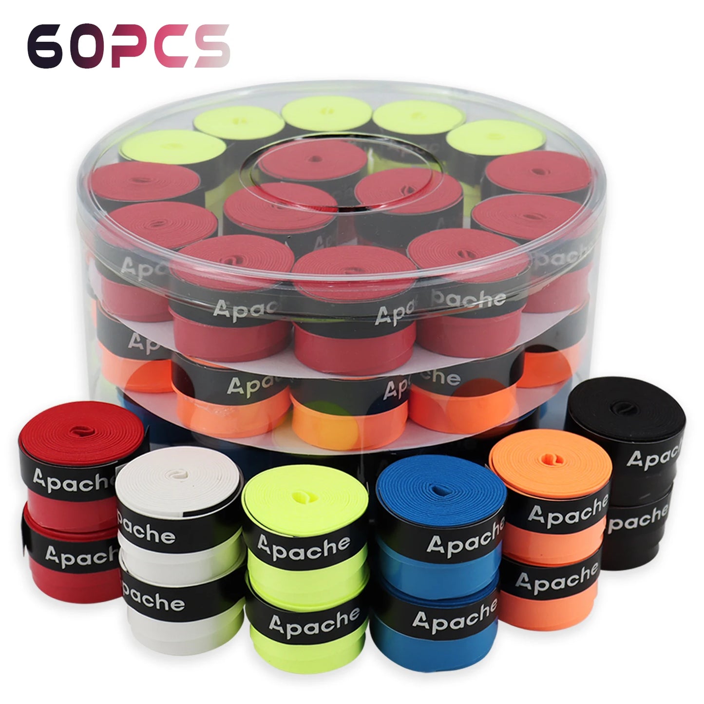 Durable racket grip tape - 6/30/60 piece pack, non-slip, wear-resistant cover for tennis, padel, beach tennis, badminton