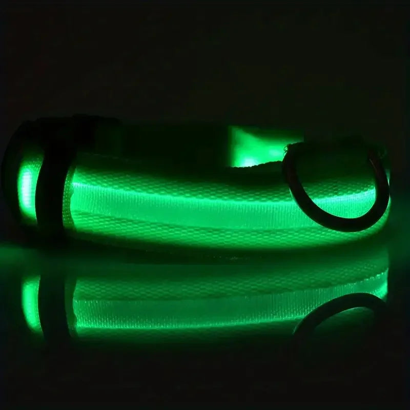 Nylon LED Világító Kutyanyakörv