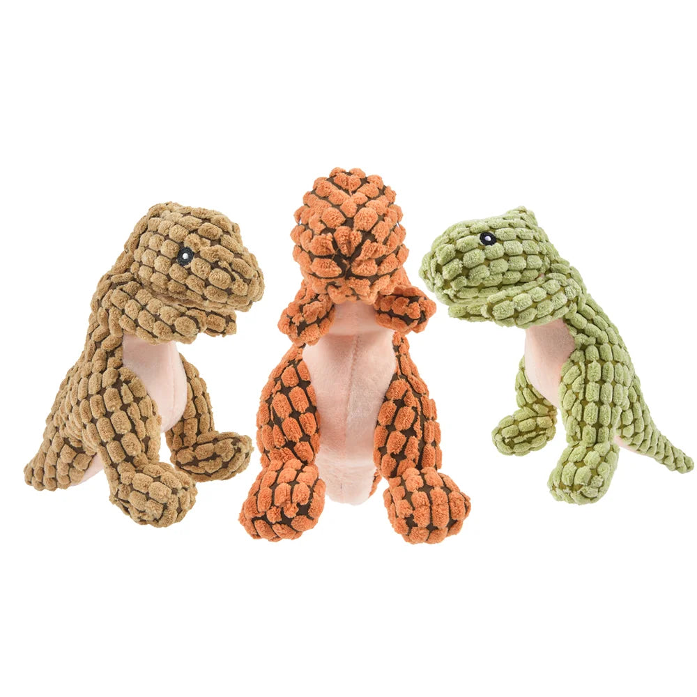 plush dinosaur toy for dogs - interactive chew toy for small dogs