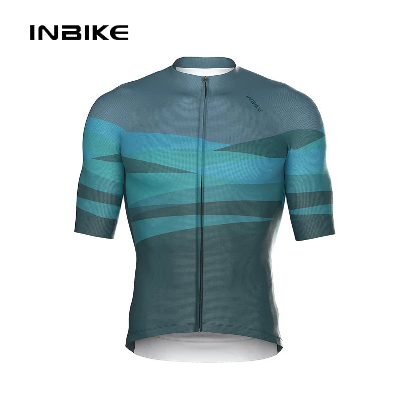 Pánsky cyklistický dres INBIKE - krátky rukáv, priedušný, rýchloschnúci top na cestnú a horskú cyklistiku (na jarno-letnú sezónu)