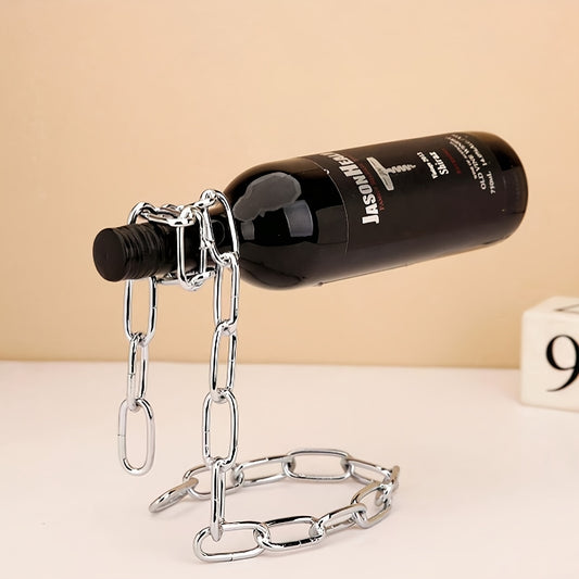 Iron Chain Borosüveg Tartó – Modern Függő Bortartó Állvány
