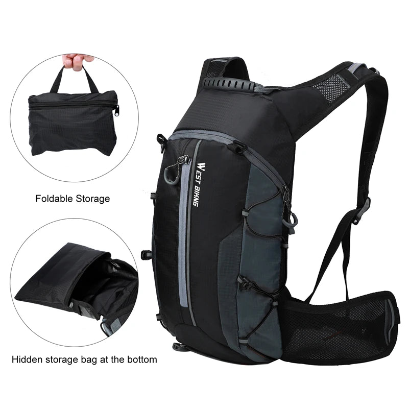 WEST BIKING Cycling Hydration Backpack – 10L/16L Waterproof Sports Bag for Hiking, Running, Cycling