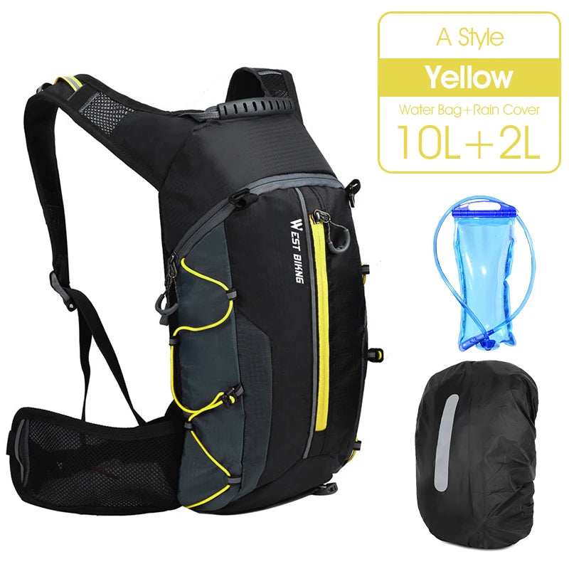 WEST BIKING Cycling Hydration Backpack – 10L/16L Waterproof Sports Bag for Hiking, Running, Cycling