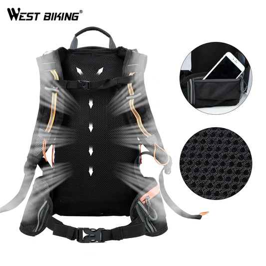 WEST BIKING Kerékpáros hidratáló hátizsák – 10L/16L vízálló sporttáska túrázáshoz, futáshoz, kerékpározáshoz