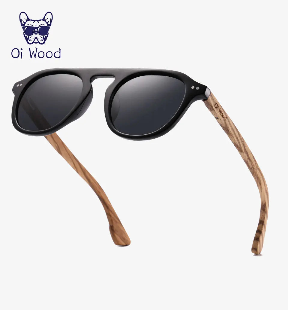 Oi Wood  Polarizált Zebrafa Napszemüveg Klasszikus UV400