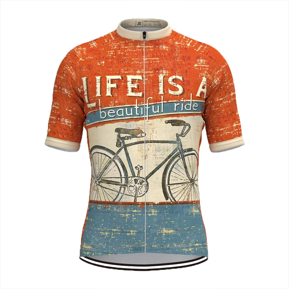 Premium quality team cycling jersey - short-sleeved, breathable, pocketed MTB and road cycling top in unisex design