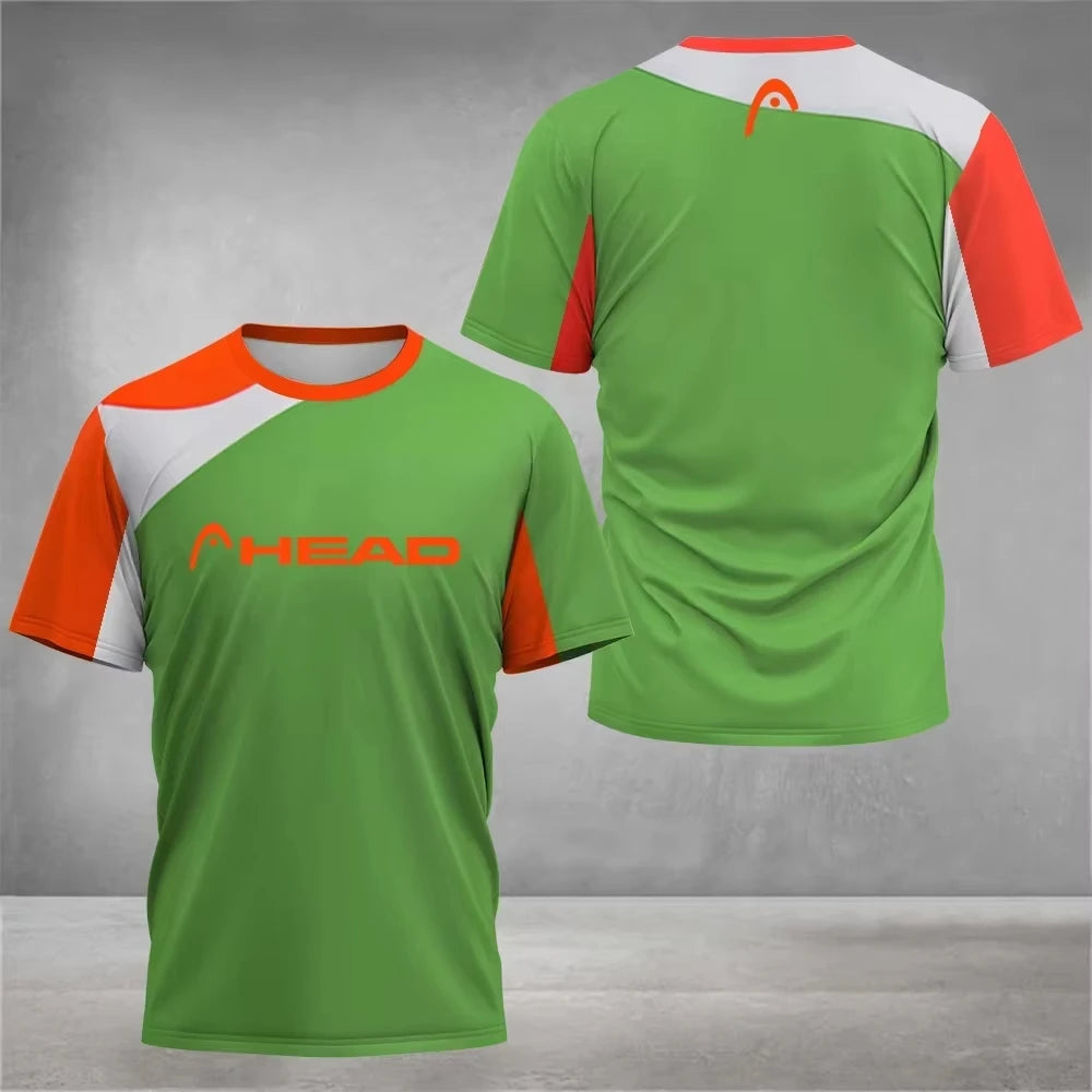 Summer breathable sports shirt for men - loose, short-sleeved, top for badminton, table tennis, outdoor activities