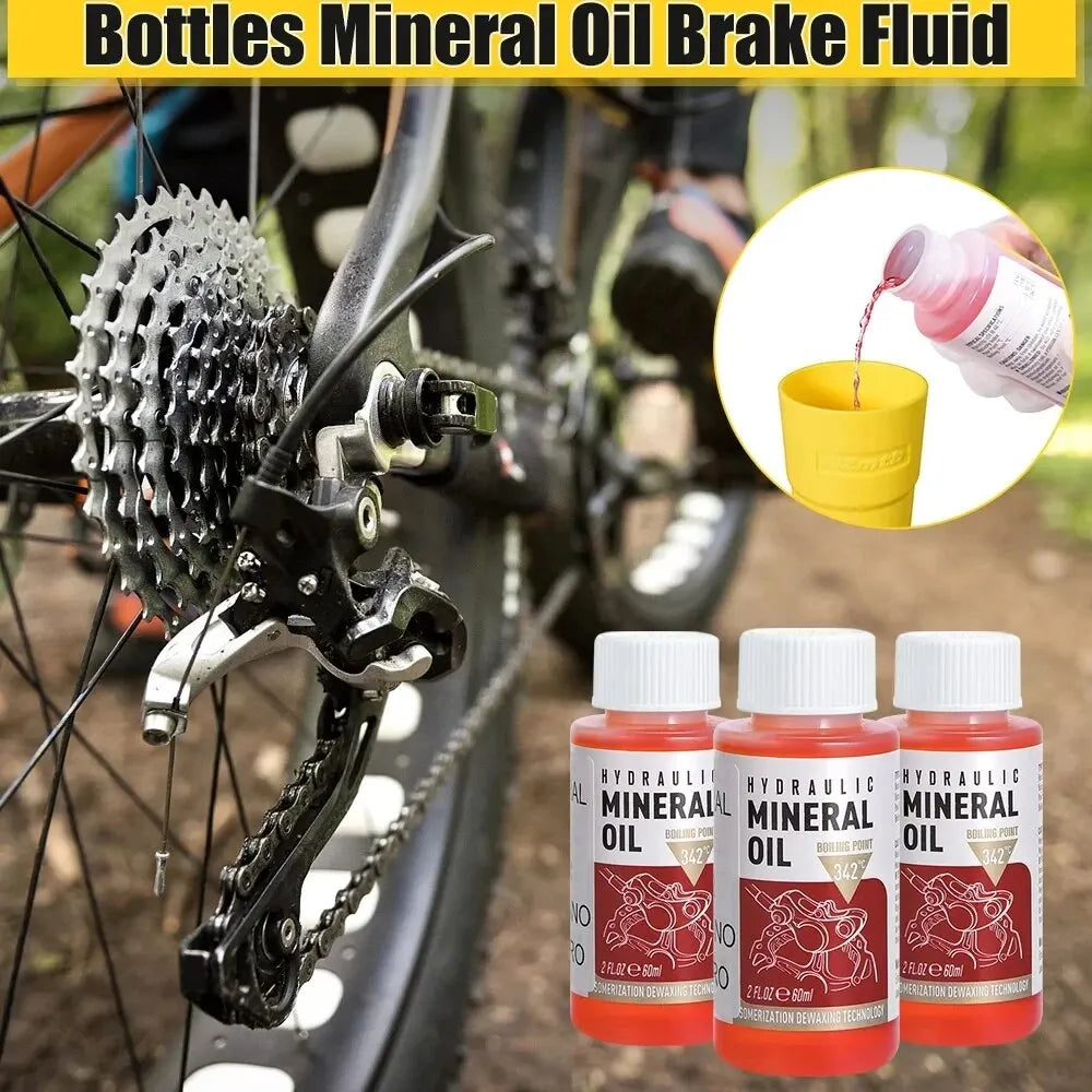 60 ml fékfolyadék és légtelenítő készlet – SHIMANO, TEKTRO, Avid tárcsafékes kerékpárokhoz, MTB és országúti kompatibilis szerviz szetfékekhez