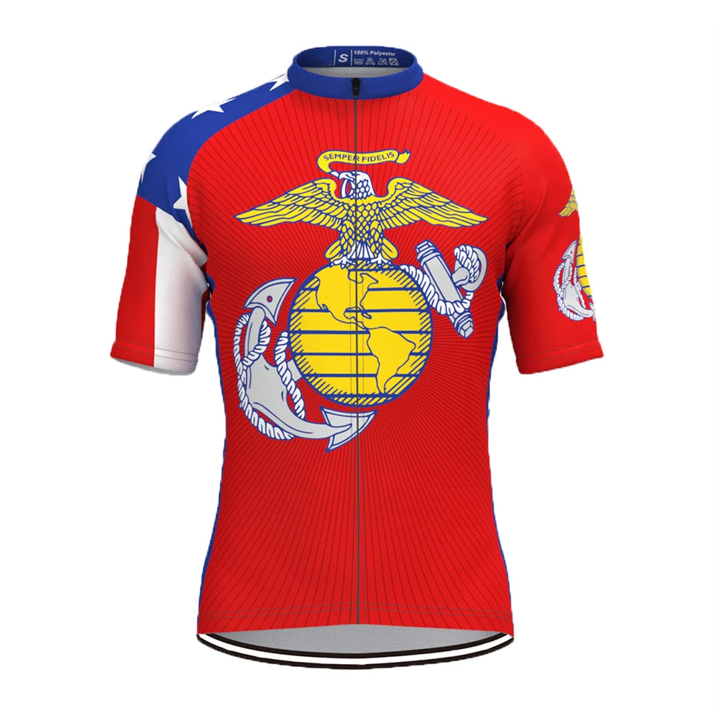 Premium quality team cycling jersey - short-sleeved, breathable, pocketed MTB and road cycling top in unisex design