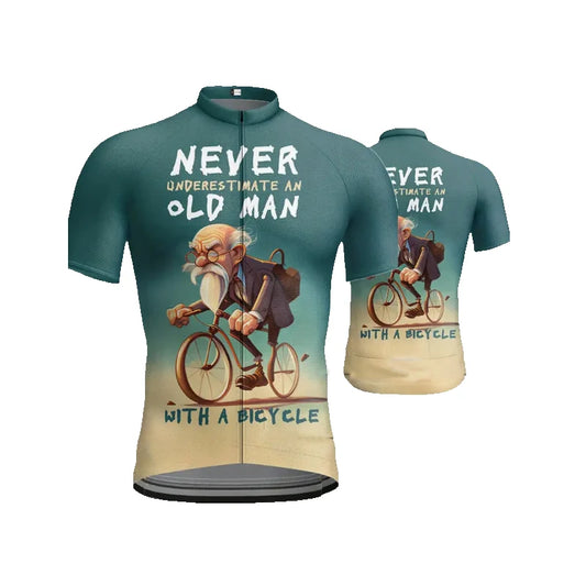 NEVER OLD MAN 2025-ös színes kerékpáros mez – rövid ujjú, cipzáras nyári bringás felső országúti és MTB használatra