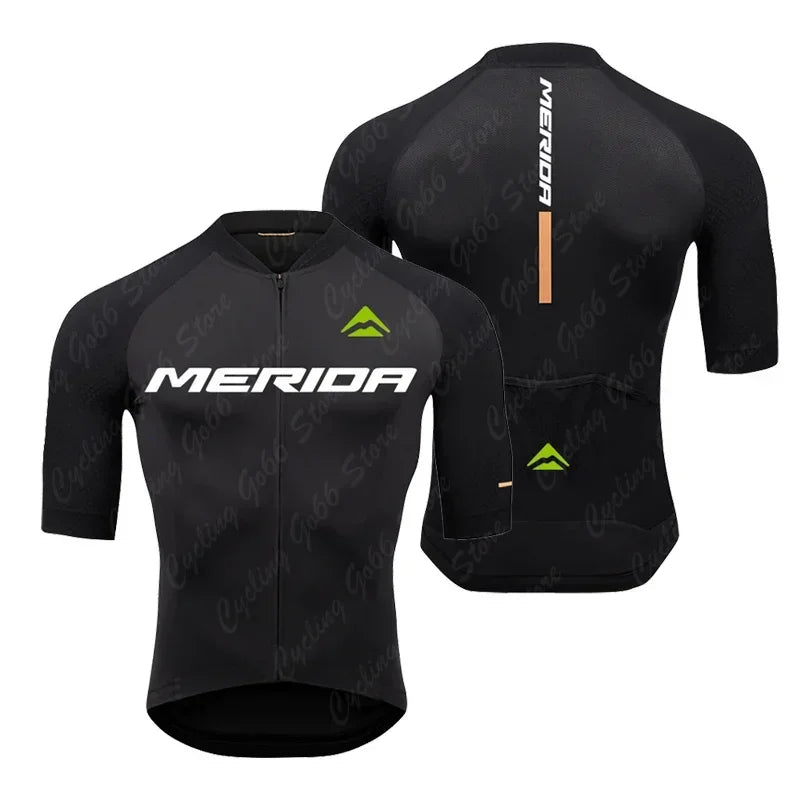 MERIDA men's cycling jersey and pants set - summer, breathable MTB/road cycling clothing with 19D gel padding