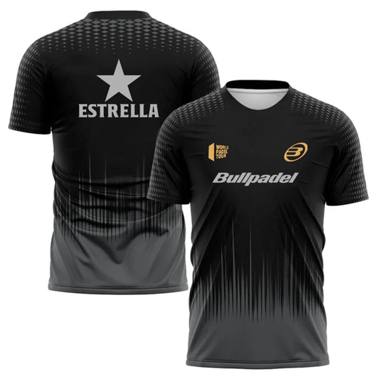 Férfi gradient póló – oversized, 3D mintás, légáteresztő nyári sport- és utcai felső padelhez, teniszhez, edzéshez