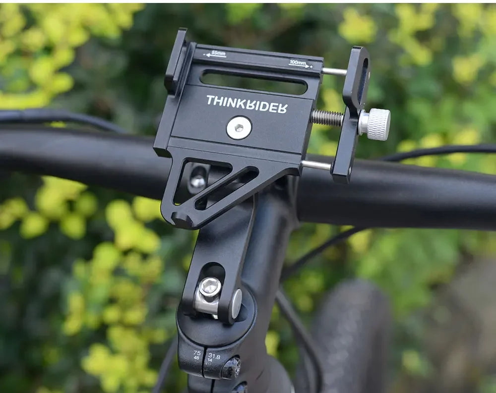 ThinkRider MTB Telefontartó – 270°-ban Forgatható, Alumíniumból Készült, Állítható Biciklis Telefontartó