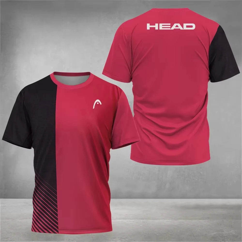 Summer breathable sports shirt for men - loose, short-sleeved, top for badminton, table tennis, outdoor activities